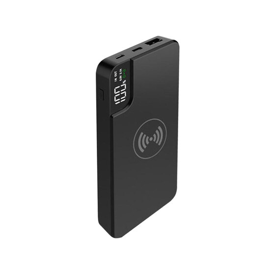 Внешний аккумулятор gPro QI, с беспроводной зарядкой 10000 mAh, черный-4