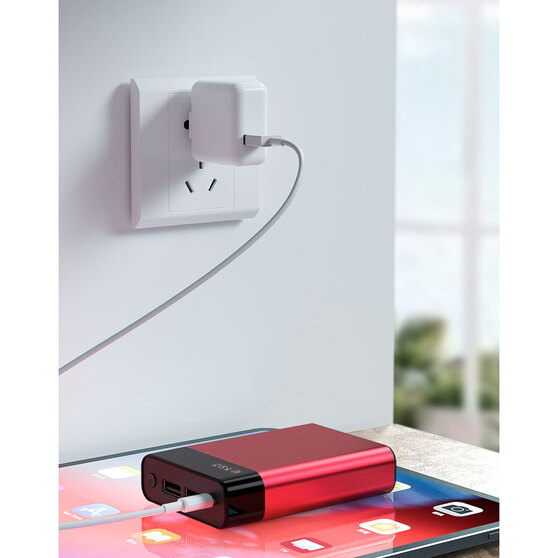 Внешний аккумулятор в металлическом корпусе Apria, 10000 mAh, красный-2