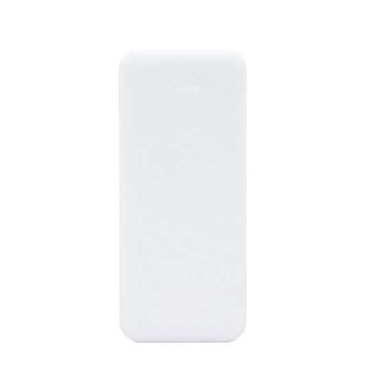 Внешний аккумулятор Arrida 5000mAh, с покрытием Baby skin, белый-1