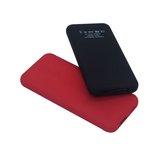 Внешний аккумулятор Arrida 5000mAh, с покрытием Baby skin, черный-2