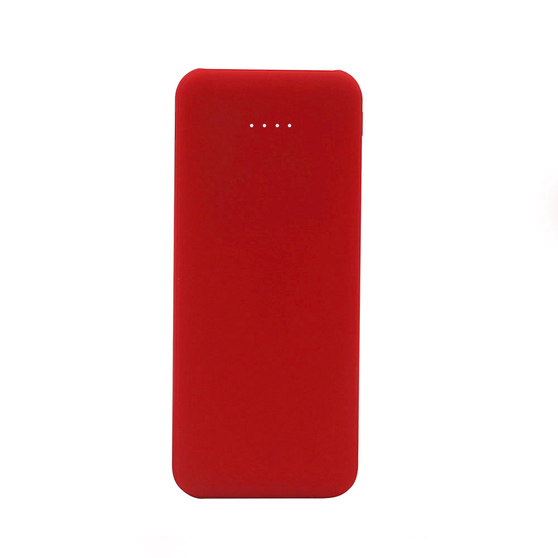 Внешний аккумулятор Arrida 5000mAh, с покрытием Baby skin, красный-1