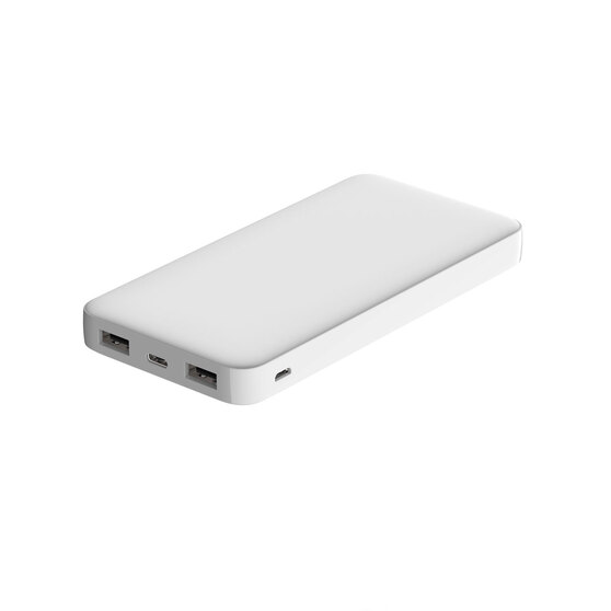 Внешний аккумулятор Polus, 10000 Mah, софт-тач покрытие, белый-1