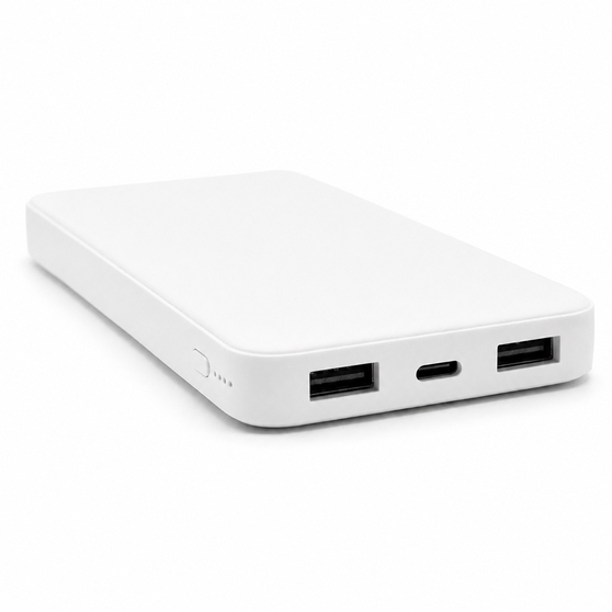 Внешний аккумулятор Polus, 10000 Mah, софт-тач покрытие, белый-3