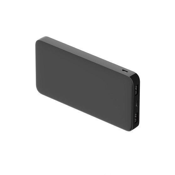 Внешний аккумулятор Polus, 10000 Mah, софт-тач покрытие, черный-3