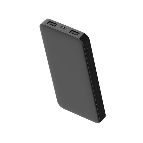 Внешний аккумулятор Polus, 10000 Mah, софт-тач покрытие, черный-2