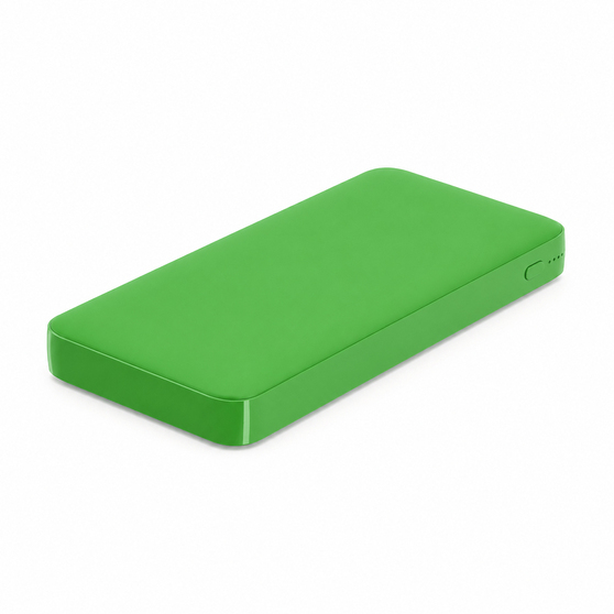 Внешний аккумулятор Polus, 10000 Mah, софт-тач покрытие, зеленый-1