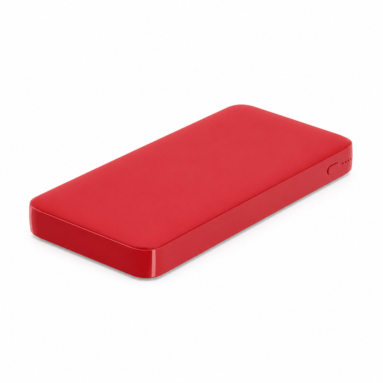 Внешний аккумулятор Polus, 10000 Mah, софт-тач покрытие, красный-1