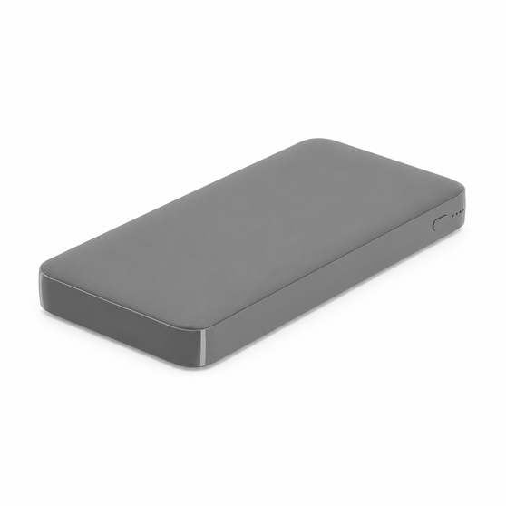 Внешний аккумулятор Polus, 10000 Mah, софт-тач покрытие, серый-1