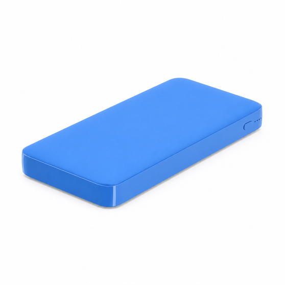 Внешний аккумулятор Polus, 10000 Mah, софт-тач покрытие, светло синий-1