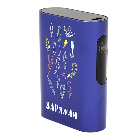 Внешний аккумулятор в металлическом корпусе Wōdan, сенсорный, 10000mAh, синий-1