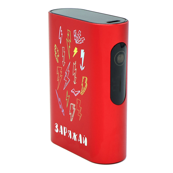 Внешний аккумулятор в металлическом корпусе Wōdan, сенсорный, 10000mAh, красный-1