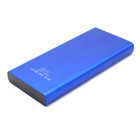 Внешний аккумулятор Höginn в металлическом корпусе, 10000mAh, синий.-2