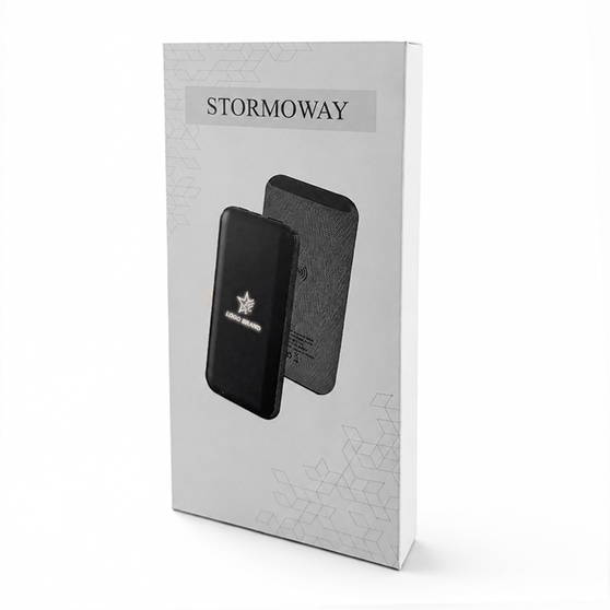 Внешний аккумулятор Stormoway, 10000 mAh с беспроводной зарядкой, черный-3