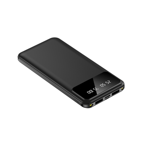 Внешний аккумулятор Dorado 10 000 mAh с фонариком, черный-1