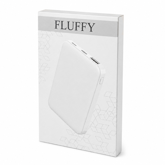Внешний аккумулятор Fluffy, 5000 Mah, белый-5