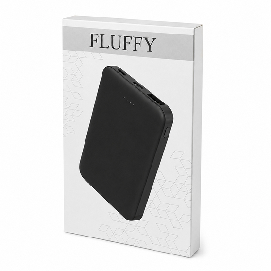 Внешний аккумулятор Fluffy, 5000 Mah, черный-5