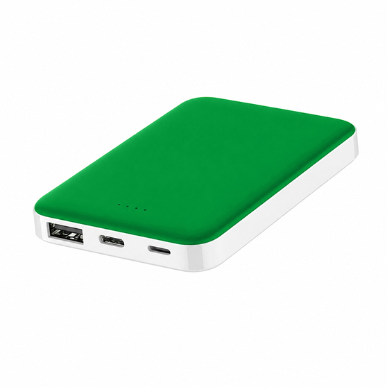 Внешний аккумулятор Fluffy, 5000 Mah, зеленый-3