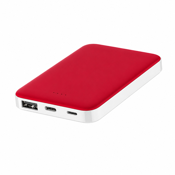 Внешний аккумулятор Fluffy, 5000 Mah, красный-3