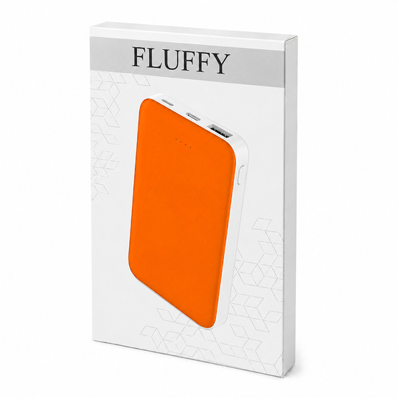 Внешний аккумулятор Fluffy, 5000 Mah, оранжевый-4