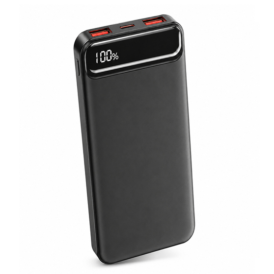 Внешний аккумулятор Groovy 10000 Mah с быстрой зарядкой, черный-3