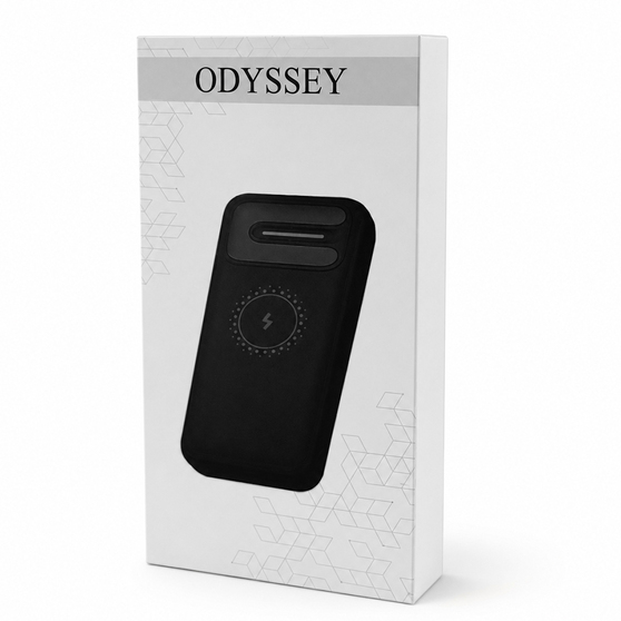 Внешний аккумулятор Odyssey, 10000 mAh с беспроводной зарядкой, черный-4