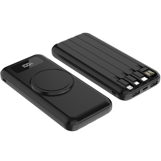 Внешний аккумулятор Authority с беспроводной зарядкой (5W), 10000 mAh, чёрный-3