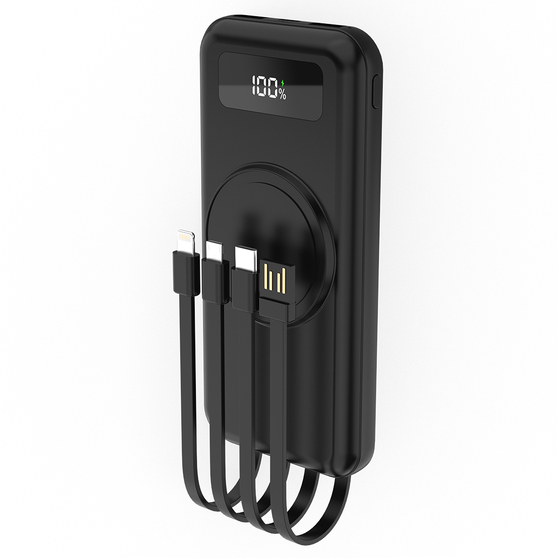 Внешний аккумулятор Authority с беспроводной зарядкой (5W), 10000 mAh, чёрный-5