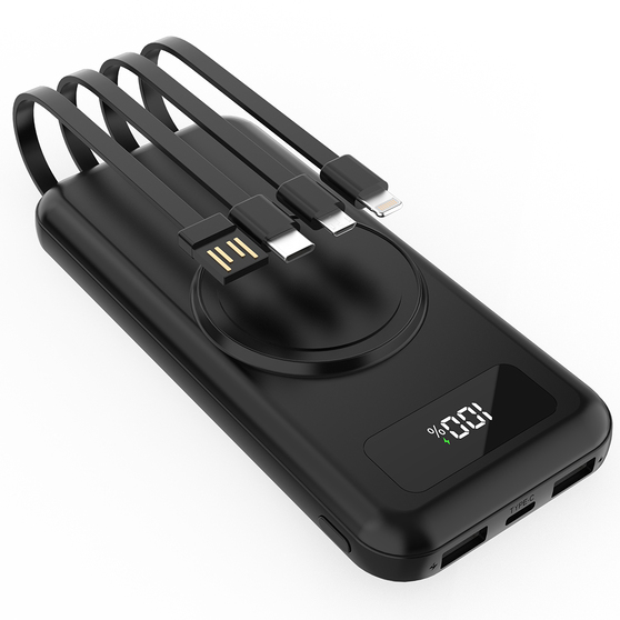 Внешний аккумулятор Authority с беспроводной зарядкой (5W), 10000 mAh, чёрный-6