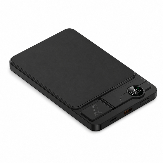 Внешний аккумулятор c беспроводной зарядкой Superb, 5000 mAh, черный-1
