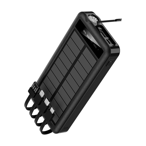 Внешний аккумулятор Xyron с солнечной панелью, 10000 mAh, черный-1