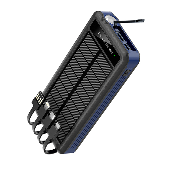 Внешний аккумулятор Xyron с солнечной панелью, 10000 mAh, синий-1