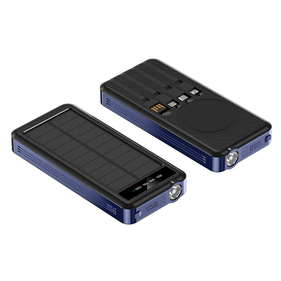 Внешний аккумулятор Xyron с солнечной панелью, 10000 mAh, синий-3