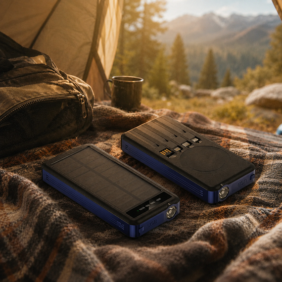 Внешний аккумулятор Xyron с солнечной панелью, 10000 mAh, синий-4