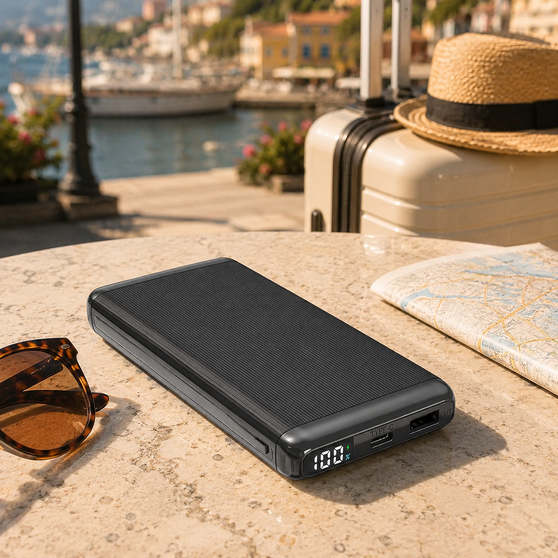 Внешний аккумулятор Orvex c быстрой зарядкой (до 22,5W), 10000 mAh, черный-2