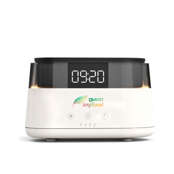 Светодиодный USB увлажнитель-ароматизатор Brava с часами с RGB подсветкой-1