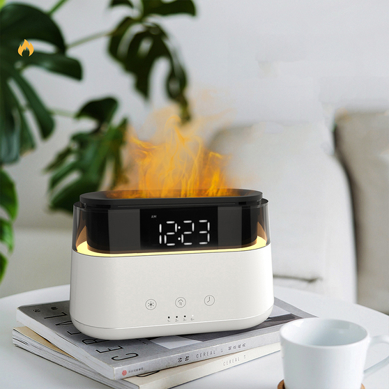 Светодиодный USB увлажнитель-ароматизатор Brava с часами с RGB подсветкой-6
