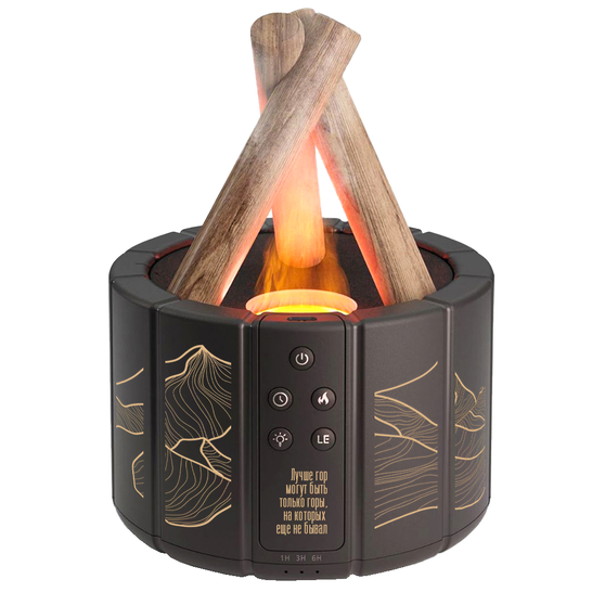 Светодиодный USB увлажнитель-аромадиффузор Bonfire с пультом Д/У, чёрный-2