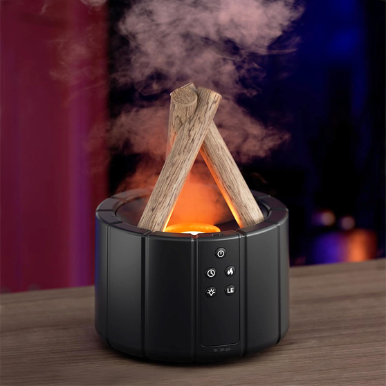 Светодиодный USB увлажнитель-аромадиффузор Bonfire с пультом Д/У, чёрный-5