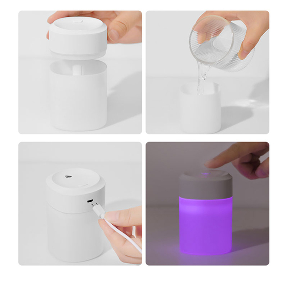 Светодиодный USB увлажнитель Lumi-Humi, белый-2