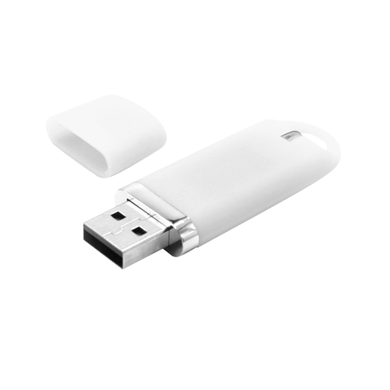 Флешка Shape с покрытием Софт Тач 16 GB, белая-1