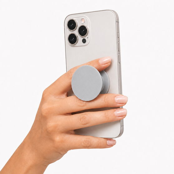 Подставка-держатель для телефона PopSocket, серый-3