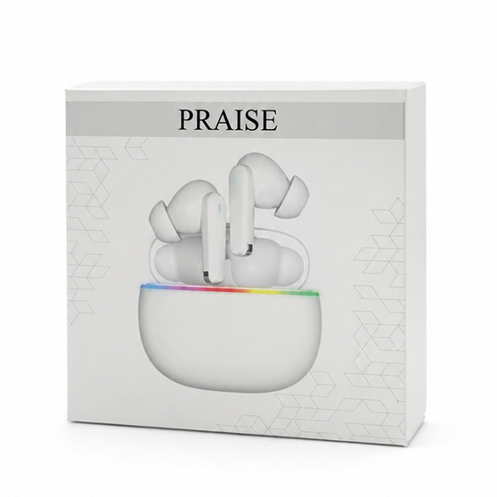 Наушники беспроводные Bluetooth Praise, белые-8