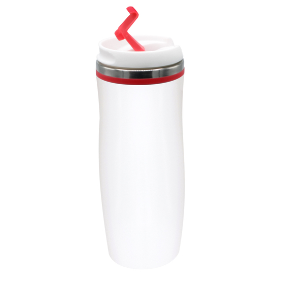 Термокружка Latte, бело-красный-1