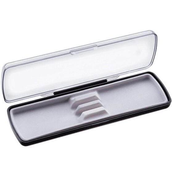 Футляр для ручки Pencase Smart Duo, пластик, для двух ручек, прозрачный/черный-1