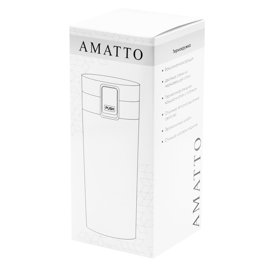 Термокружка Amatto, черного цвета-3
