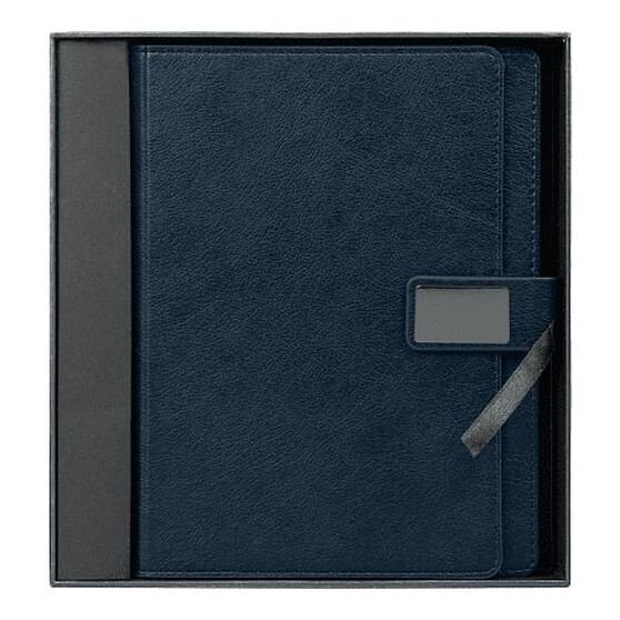 Ежедневник в суперобложке Country Alfa Mocco Business Edition B5 в подарочной коробке, синий-4