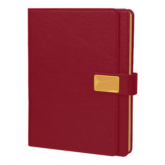 Ежедневник в суперобложке Alfa Mocco Business Edition B5, полутвердый, бордовый с золотом-2