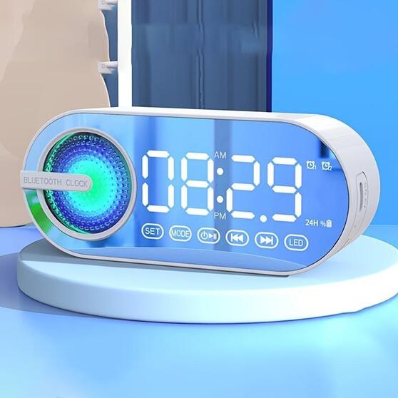 Колонка беспроводная MyTone Sound Clock c часами, белая-2