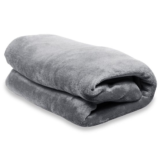 Плед флисовый SUPER SOFT COMFORT TRAVEL, серый-4