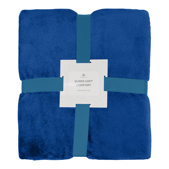 Плед флисовый SUPER SOFT COMFORT TRAVEL, синий-4
